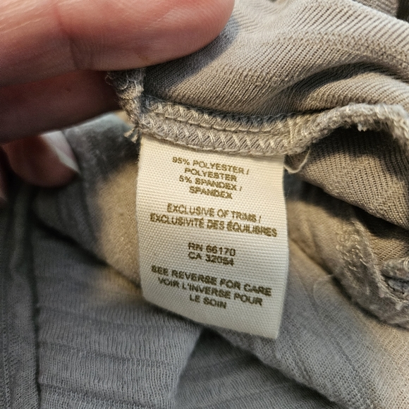 Free People Sleeveless Gray Ribbed Knit Mini Dress Size Small Petite - Picture 5 of 6